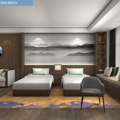 Custom Hotel Lobby Tapete de parede a parede para banquete comercial de 5 estrelas Corredor de corredor