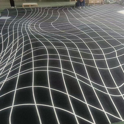 Chapas de carpete de nylon reversíveis quadradas para fácil instalação em escritórios e salas de reuniões