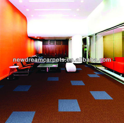 100 por 100 Tamanho Loop Pile Office Fireproof Carpet Tile para Canton Carpet Manufactured