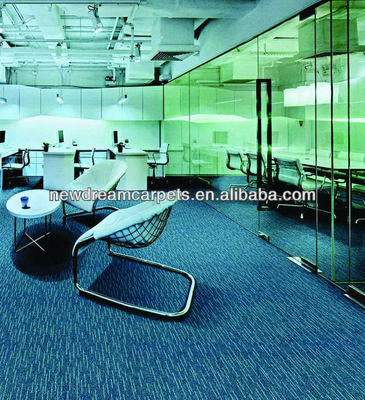 100 por 100 Tamanho Loop Pile Office Fireproof Carpet Tile para Canton Carpet Manufactured