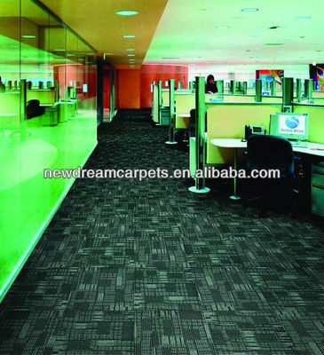 100 por 100 Tamanho Loop Pile Office Fireproof Carpet Tile para Canton Carpet Manufactured
