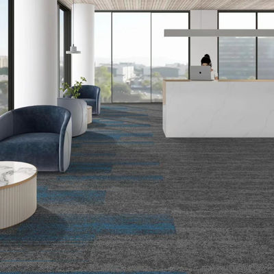 6 mm espessura total 50x50 60x60 tamanho quadrado Loop Pile Carpet Tiles para hotel e escritório