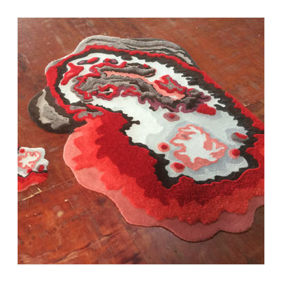 Ins Sala de estar Mesa de café étnica redonda Alfombras à beira da cama Tapete de chão feito à mão Mata de musgo Floresta