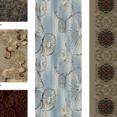 Tapete de luxo Axminster personalizado com padrão de flor de ameixa para hotel 80% lã 20% nylon