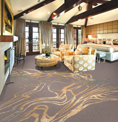 Quartos de hotel de cinco estrelas 20% Nylon 80% Lana Tapete Axminster com até 16 opções de cores