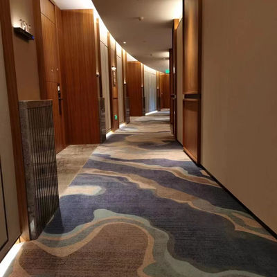 Impressão personalizada de tapete Axminster de pilha alta em material de nylon para piso de hotel