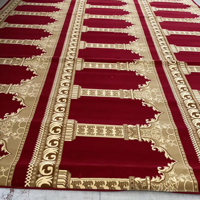 Muçulmano de parede a parede de oração tapete rolo Tapete de oração para mesquita em forma retangular