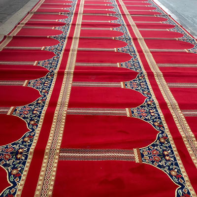 Muçulmano de parede a parede de oração tapete rolo Tapete de oração para mesquita em forma retangular