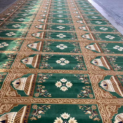 Muçulmano de parede a parede de oração tapete rolo Tapete de oração para mesquita em forma retangular