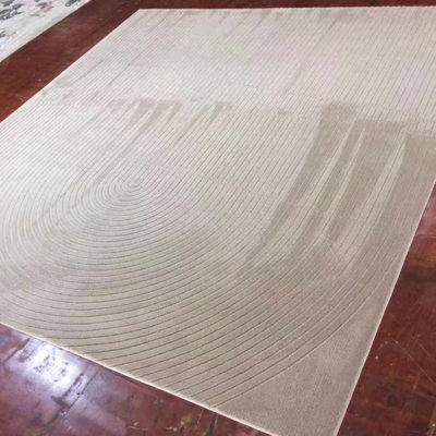 Tapete marinho de seda turco feito à mão com padrão e artesanato de treliça personalizados