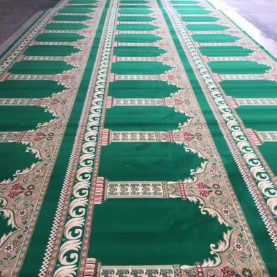 Nylon Muçulmano Tapete de oração de parede a parede Rolo de impressão Tapete de mesquita com estilo simples