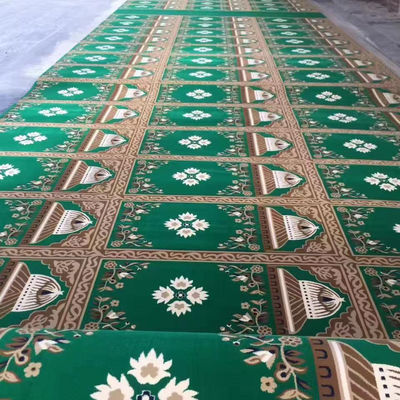 Nylon Muçulmano Tapete de oração de parede a parede Rolo de impressão Tapete de mesquita com estilo simples