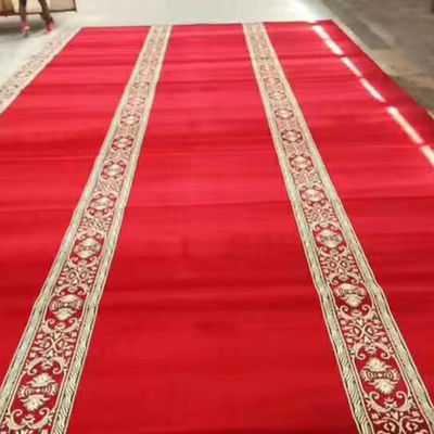 Nylon Muçulmano Tapete de oração de parede a parede Rolo de impressão Tapete de mesquita com estilo simples