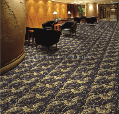 Stock 20% Nylon 80% Lana Cinco estrelas Tecido Axminster Tapete para Hotel Lobby Restaurante