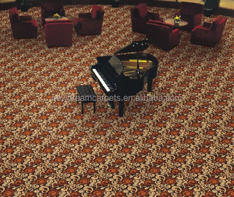 Stock 20% Nylon 80% Lana Cinco estrelas Tecido Axminster Tapete para Hotel Lobby Restaurante