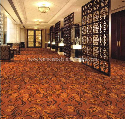 Stock 20% Nylon 80% Lana Cinco estrelas Tecido Axminster Tapete para Hotel Lobby Restaurante