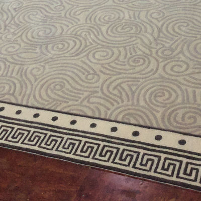 Tapete e tapete de cor branca com design personalizado de lã/arcílico