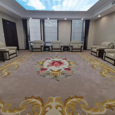 Rectângulo Axminster Hotel Tapete de luxo dourado estilo Mordenas para recepções