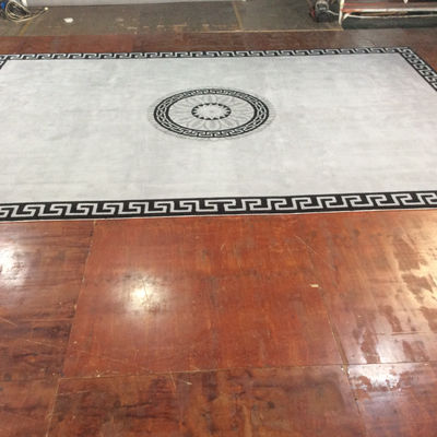 Ins Sala de estar Mesa de café étnica redonda Alfombras à beira da cama Tapete de chão feito à mão Mata de musgo Floresta