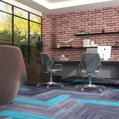 Sala comercial Luxo Carpet removível azulejos 50x50 padrão de quebra-cabeça Carpete de escritório modular