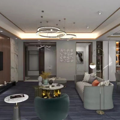 Sala comercial Luxo Carpet removível azulejos 50x50 padrão de quebra-cabeça Carpete de escritório modular