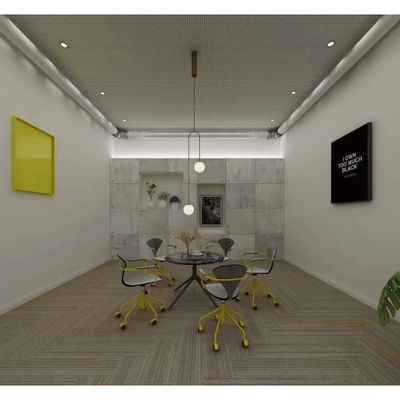 Carpetes de escritório rectangulares modulares 60.96*60.96 Luxury Removable Design