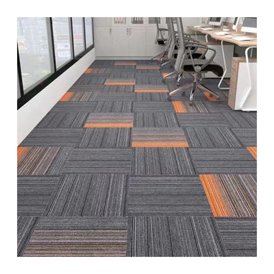 Tapete de escritório modular de luxo azulejos de tapete removíveis 50x50 com pilha de loop simples