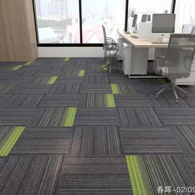 Tapete de escritório modular de luxo azulejos de tapete removíveis 50x50 com pilha de loop simples