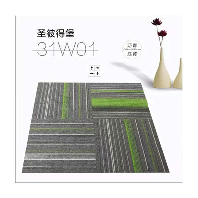 Peso total 700-750g Luxo 100% Pp Carpet Tiles para Casa 50x50cm Quadrados