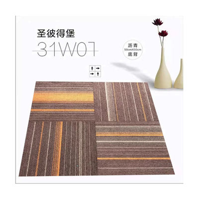 Peso total 700-750g Luxo 100% Pp Carpet Tiles para Casa 50x50cm Quadrados