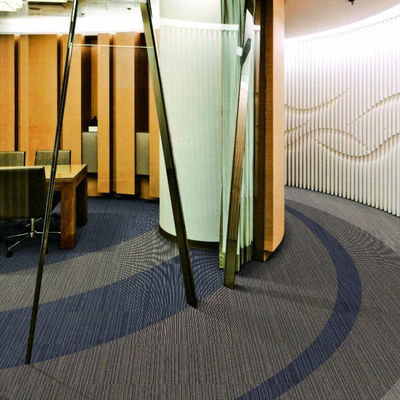Loop Pile 50x50 Base Style Commercial Office Carpet Tile com suporte modular de PVC