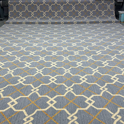 Tamanho personalizado Alfombra de hotel Axminster de lã para banquete Corredor de corredor em 5 estrelas