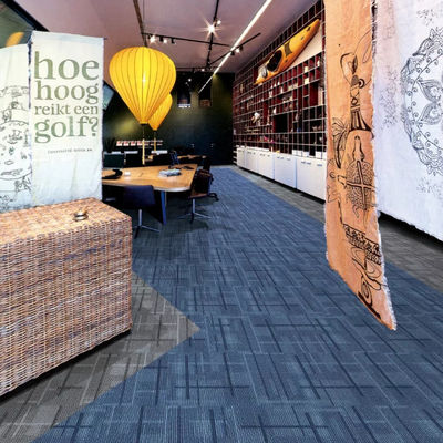 50x50 azulejos de carpete de escritório removíveis 3 kg/m2 retângulo para espaços profissionais