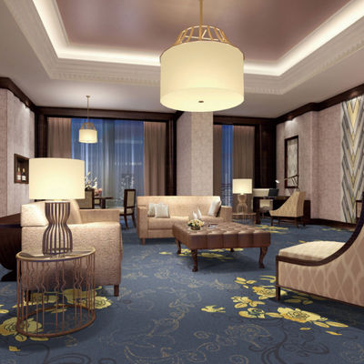 80% de lã 20% de nylon Axminster Tapete de sala de banquetes para lobby e decoração de quartos de hotel