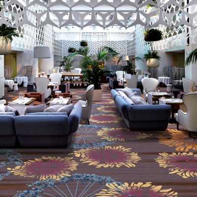 80% de lã 20% de nylon Axminster Tapete de sala de banquetes para lobby e decoração de quartos de hotel