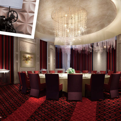 1200 g/m2 Peso de lã Casino Tapete de exposição de parede a parede para interiores de restaurantes