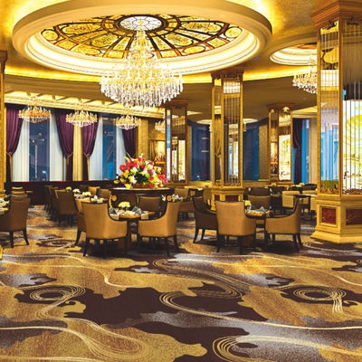1200 g/m2 Peso de lã Casino Tapete de exposição de parede a parede para interiores de restaurantes