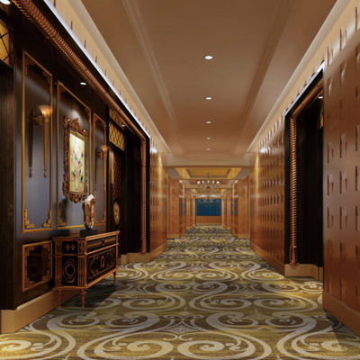 1200 g/m2 Peso de lã Casino Tapete de exposição de parede a parede para interiores de restaurantes