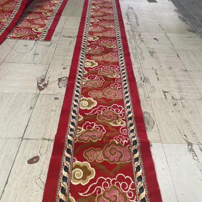 Tapete de mesquita macio com padrão de quebra-cabeça e 80% de lã 20% de material de nylon