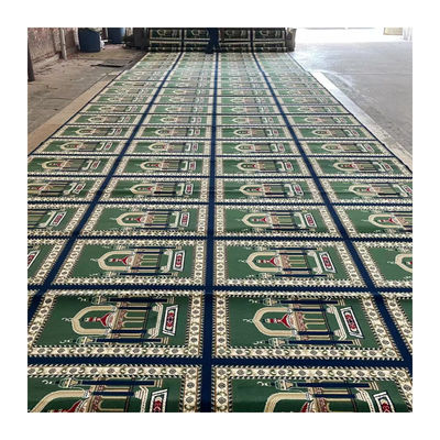 Tapete da mesquita de fio macio para tapete de oração de parede a parede em cores personalizadas