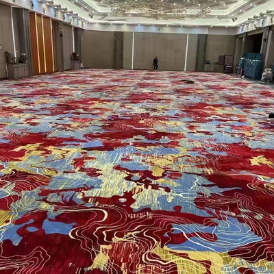 80% lã 20% nylon resistente ao fogo Axminster Cut Pile Hotel Casino Eventos Tapete