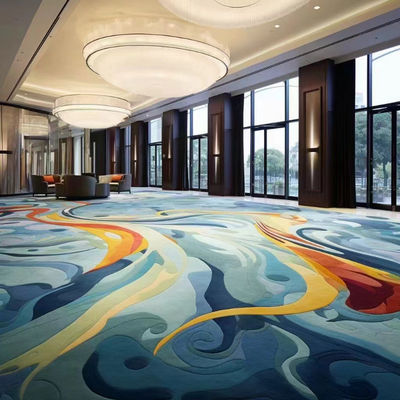 80% lã 20% nylon resistente ao fogo Axminster Cut Pile Hotel Casino Eventos Tapete