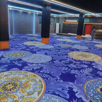 80% lã 20% nylon resistente ao fogo Axminster Cut Pile Hotel Casino Eventos Tapete