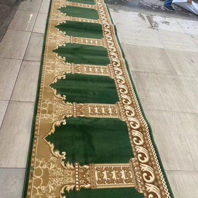 Rectângulo Muçulmano Personalizado Mosque Design Masjid Tapete de Oração e Sala de Reuniões Mosque Tapete