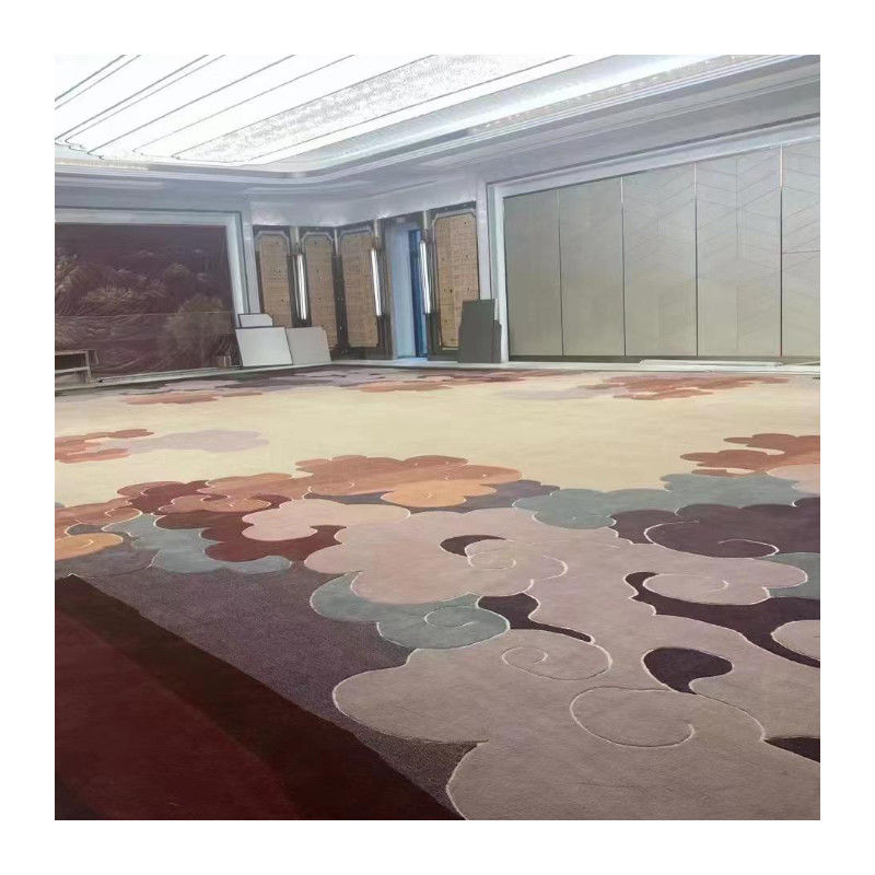 Tapete de lã tufado de mão de corte moderno para sala de estar do hotel