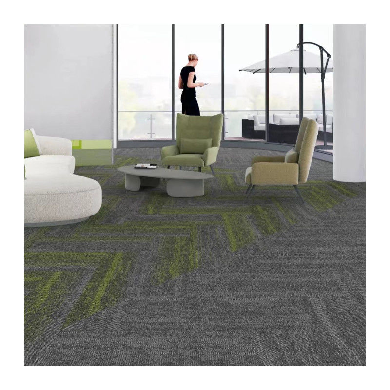 6 mm espessura total 50x50 60x60 tamanho quadrado Loop Pile Carpet Tiles para hotel e escritório
