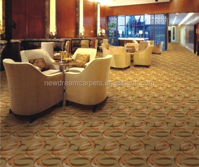 Stock 20% Nylon 80% Lana Cinco estrelas Tecido Axminster Tapete para Hotel Lobby Restaurante