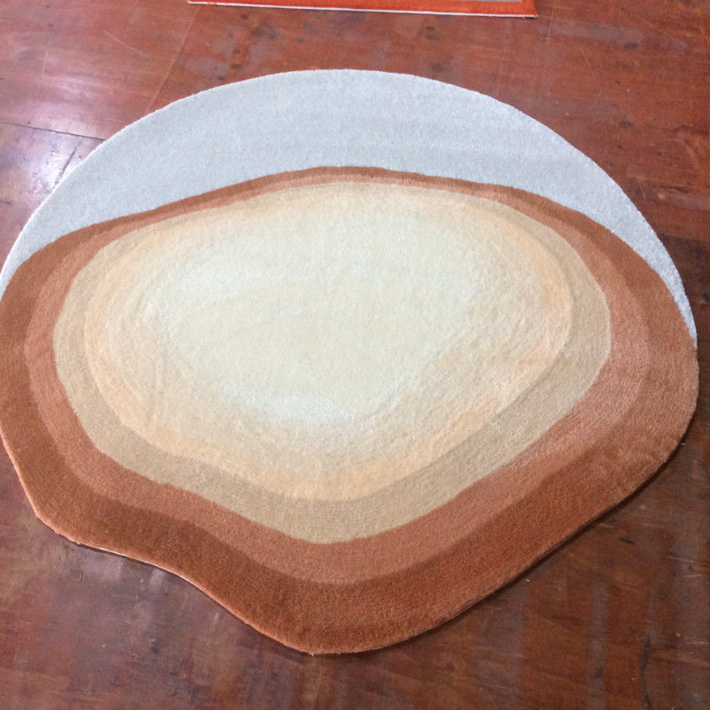 Tapete de quarto redondo de lã acrílica de seda viscosa para decoração de Natal