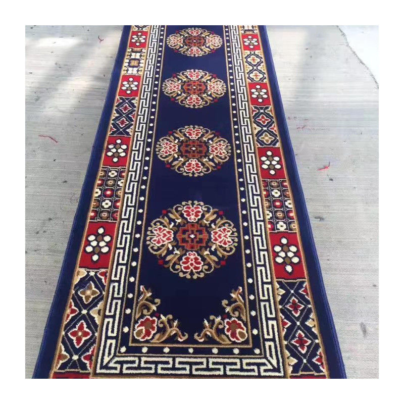 Desenho de rolo de tapete da mesquita com 1200g / m2 Peso de lã e largura de 4m na mesquita do Paquistão