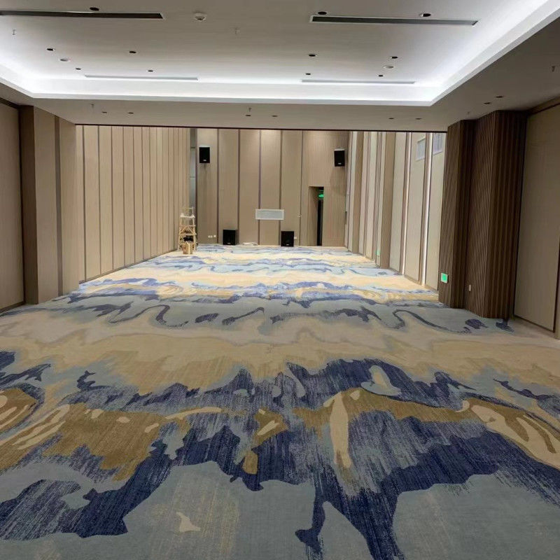 Cor personalizada do lobby do hotel Tapete de parede a parede para sala de banquetes resistente a incêndio de 5 estrelas